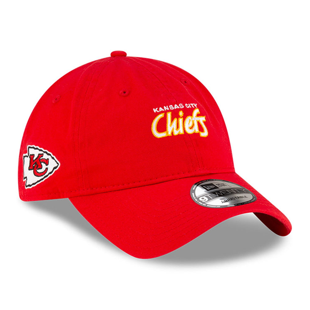 Kansas City Chiefs NFL Games Washed Script Red 9TWENTY Adjustable Cap