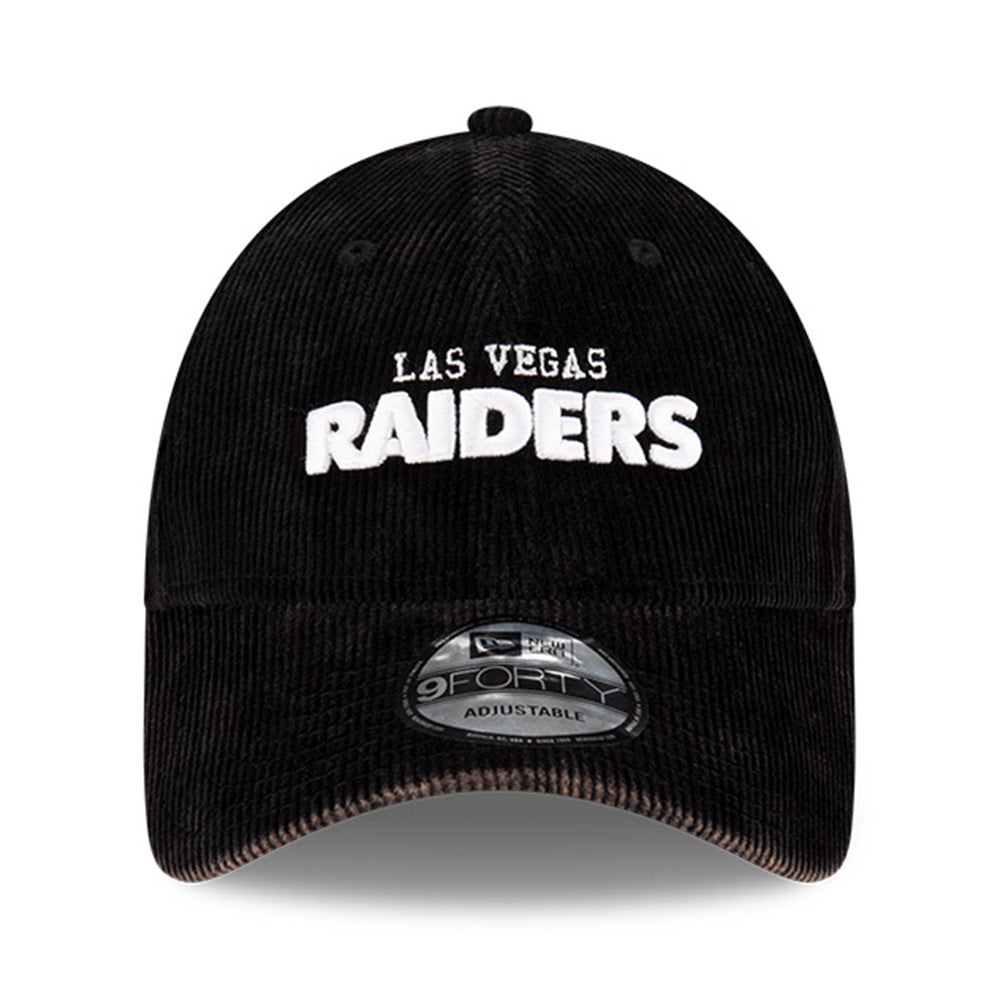 Las Vegas Raiders NFL Games Washed Corduroy Black 9FORTY Adjustable Cap