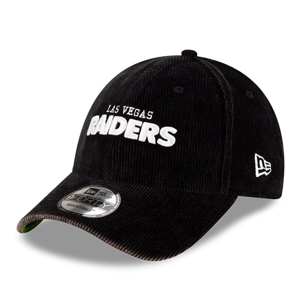 Las Vegas Raiders NFL Games Washed Corduroy Black 9FORTY Adjustable Cap