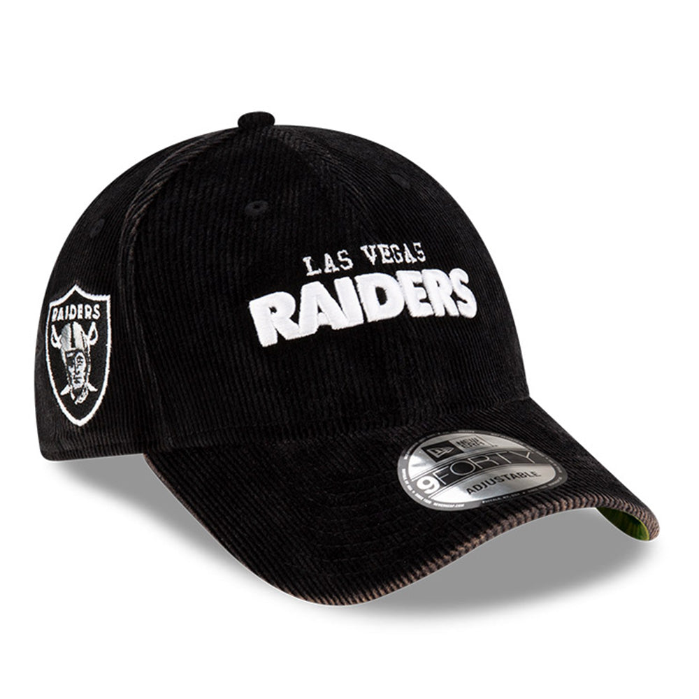 Las Vegas Raiders NFL Games Washed Corduroy Black 9FORTY Adjustable Cap