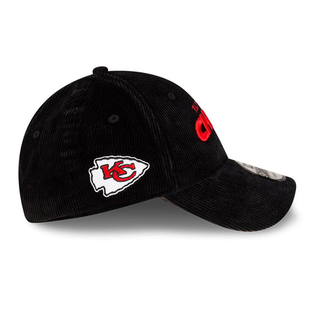 Kansas City Chiefs NFL Games Washed Corduroy Black 9FORTY Adjustable Cap