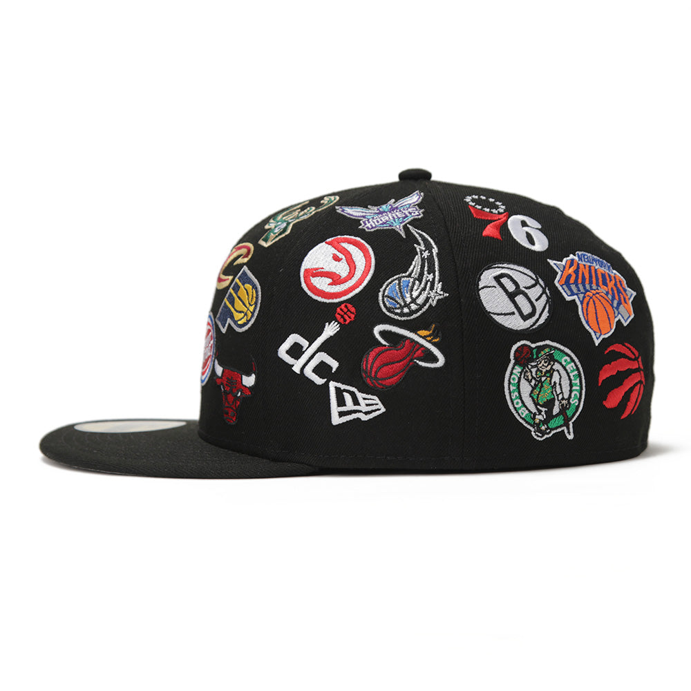 New Era 2024 NBA All Star Logo All Over Black 59FIFTY Fitted Cap