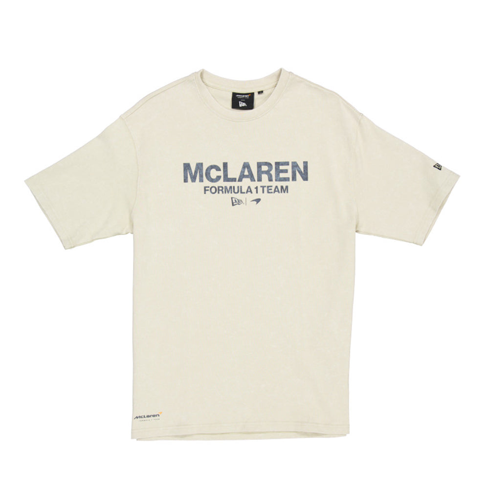 New Era Mclaren Racing Wordmark Washed Pack Stone Short Sleeve T-Shirt