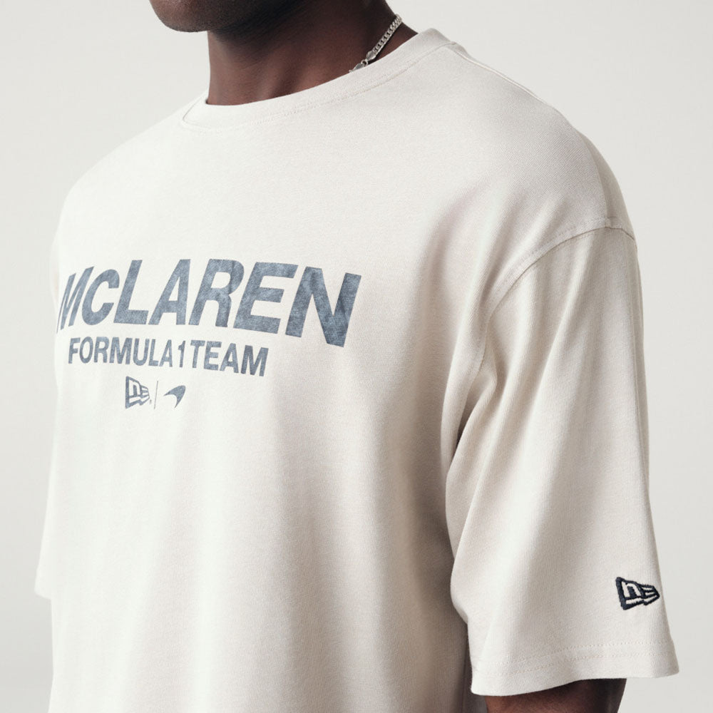 New Era Mclaren Racing Wordmark Washed Pack Stone Short Sleeve T-Shirt