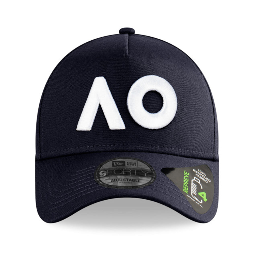 New Era Tennis Australia Open 2025 Core Repreve Navy 9FORTY A-Frame Cap