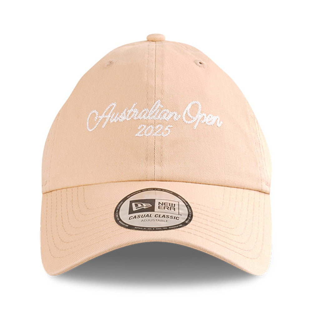 New Era Tennis Australia Open 2025 Wordmark Light Beige Casual Classic Adjustable Cap