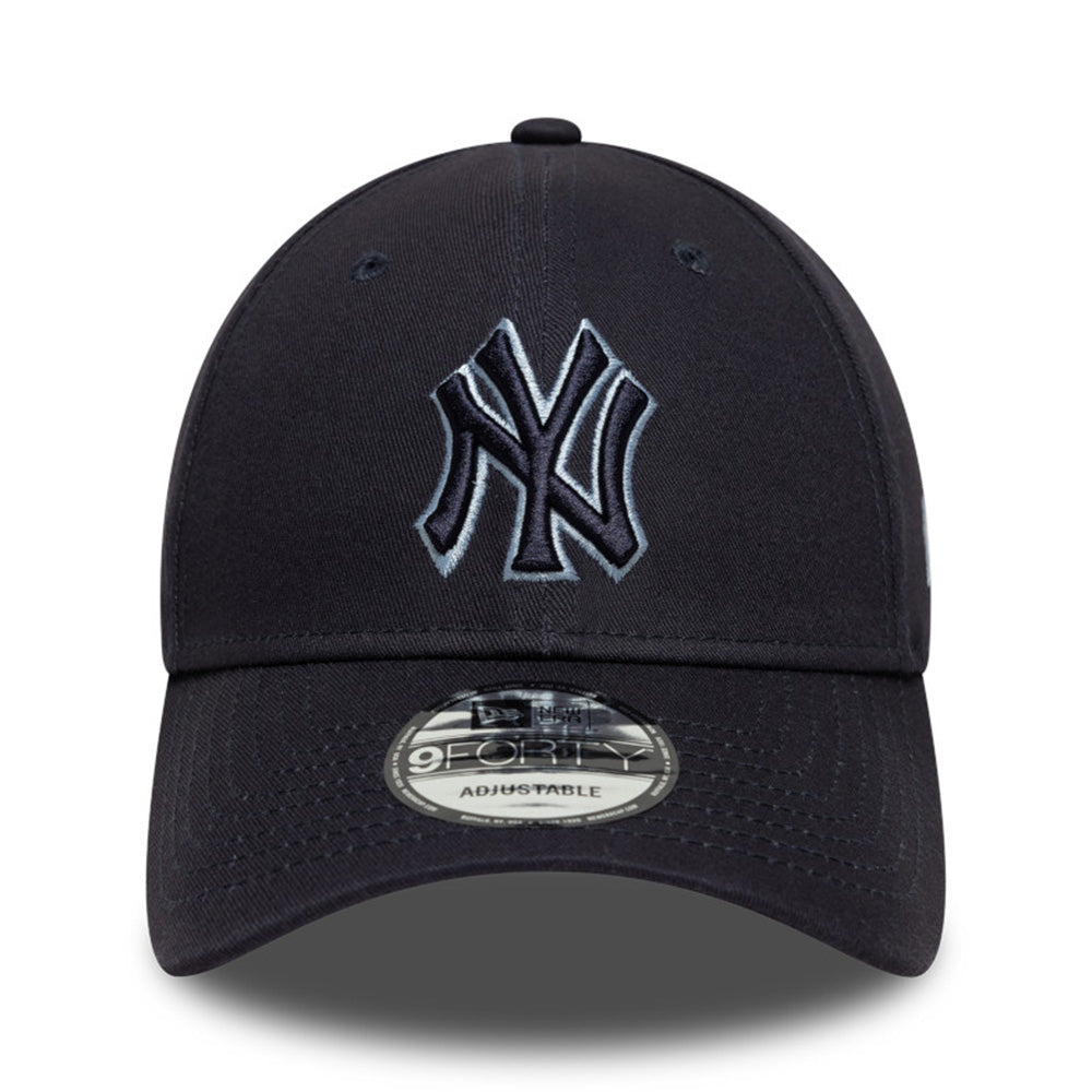 New Era New York Yankees Team Outline Navy 9FORTY Adjustable Cap