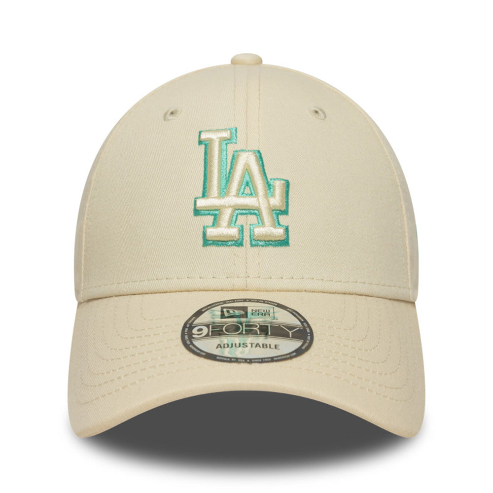 New Era Los Angeles Dodgers Team Outline Light Cream 9FORTY Adjustable Cap