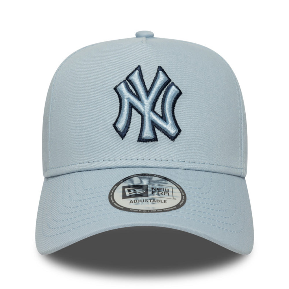 New Era New York Yankees Tonal Outline Pale Blue 9FORTY E-Frame Snapback Cap