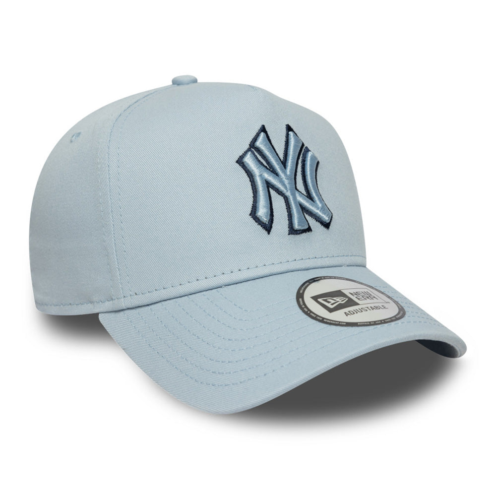 New Era New York Yankees Tonal Outline Pale Blue 9FORTY E-Frame Snapback Cap