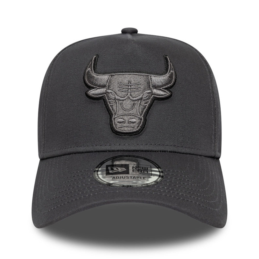 New Era Chicago Bulls Tonal Outline Graphite 9FORTY E-Frame Snapback Cap