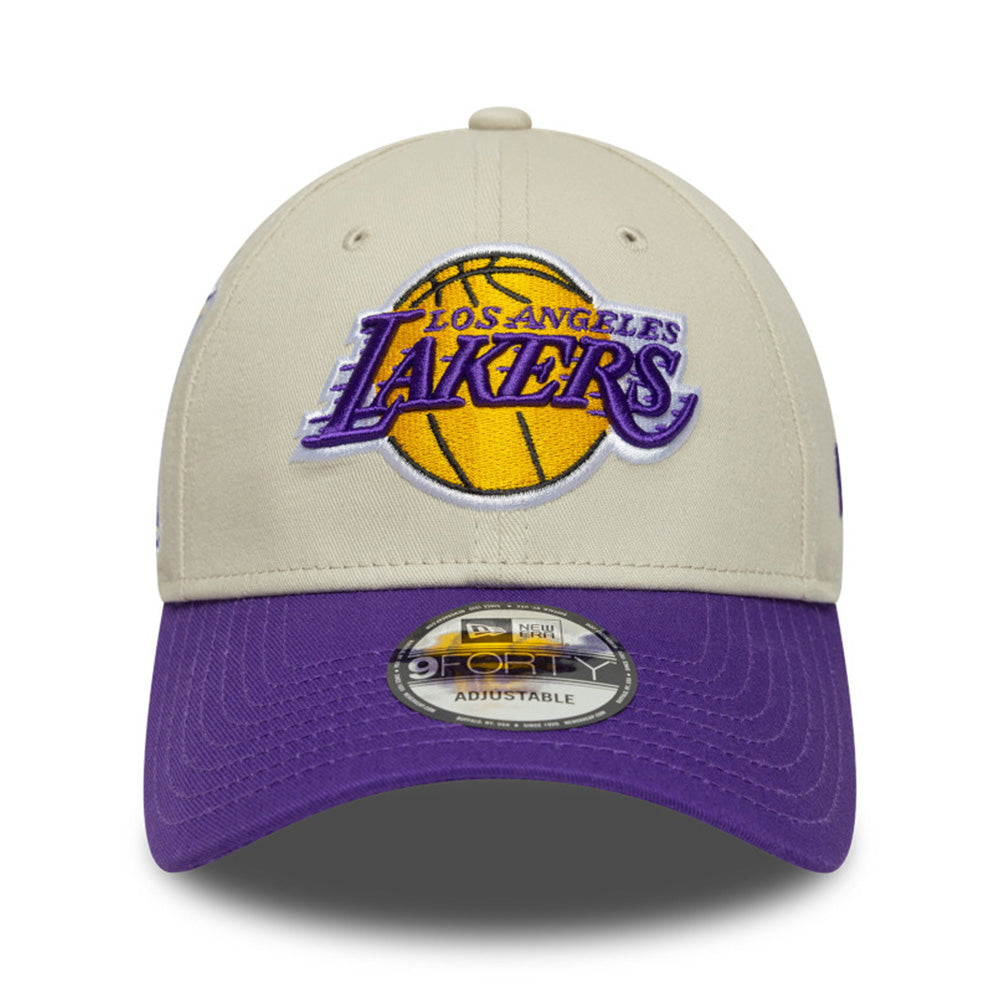 New Era Los Angeles Lakers Contrast Patch Stone OTC 9FORTY Adjustable Cap
