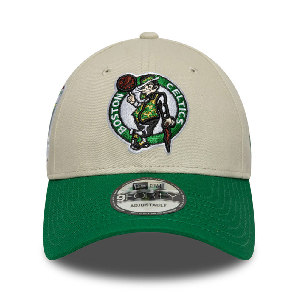New Era Boston Celtics Contrast Patch Stone OTC 9FORTY Adjustable Cap