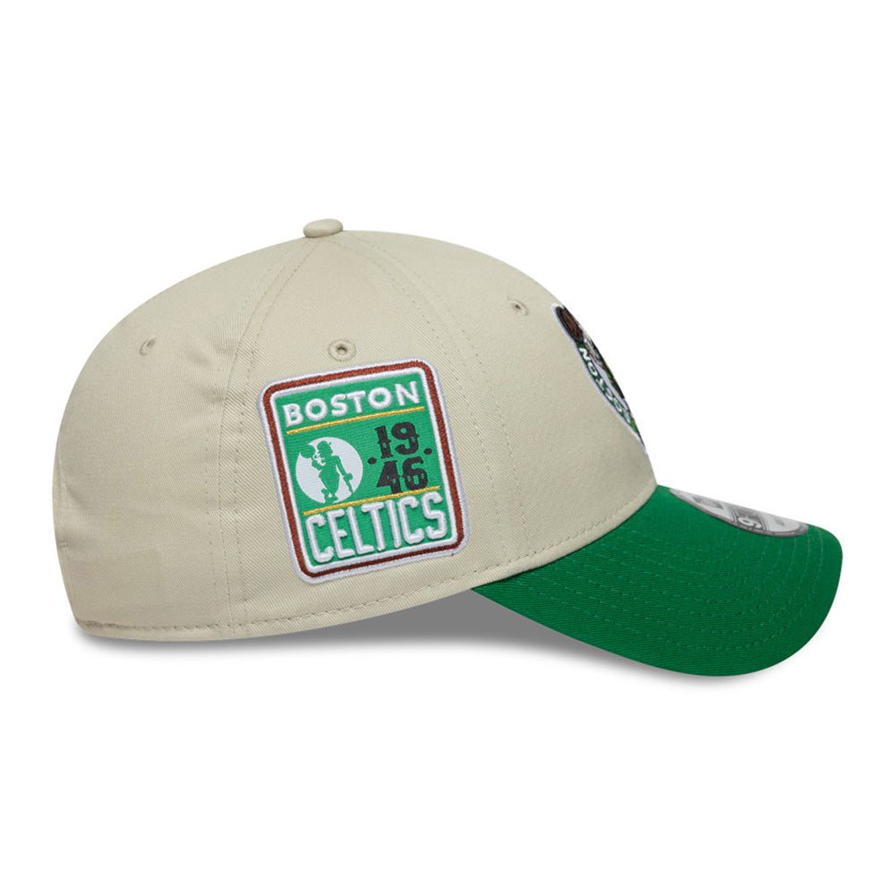 New Era Boston Celtics Contrast Patch Stone OTC 9FORTY Adjustable Cap