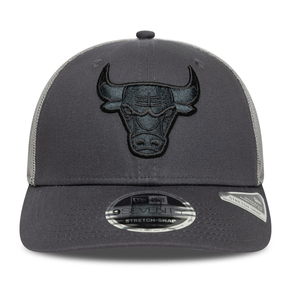 New Era Chicago Bulls Tonal Graphite 9SEVENTY Stretch Snapback Cap