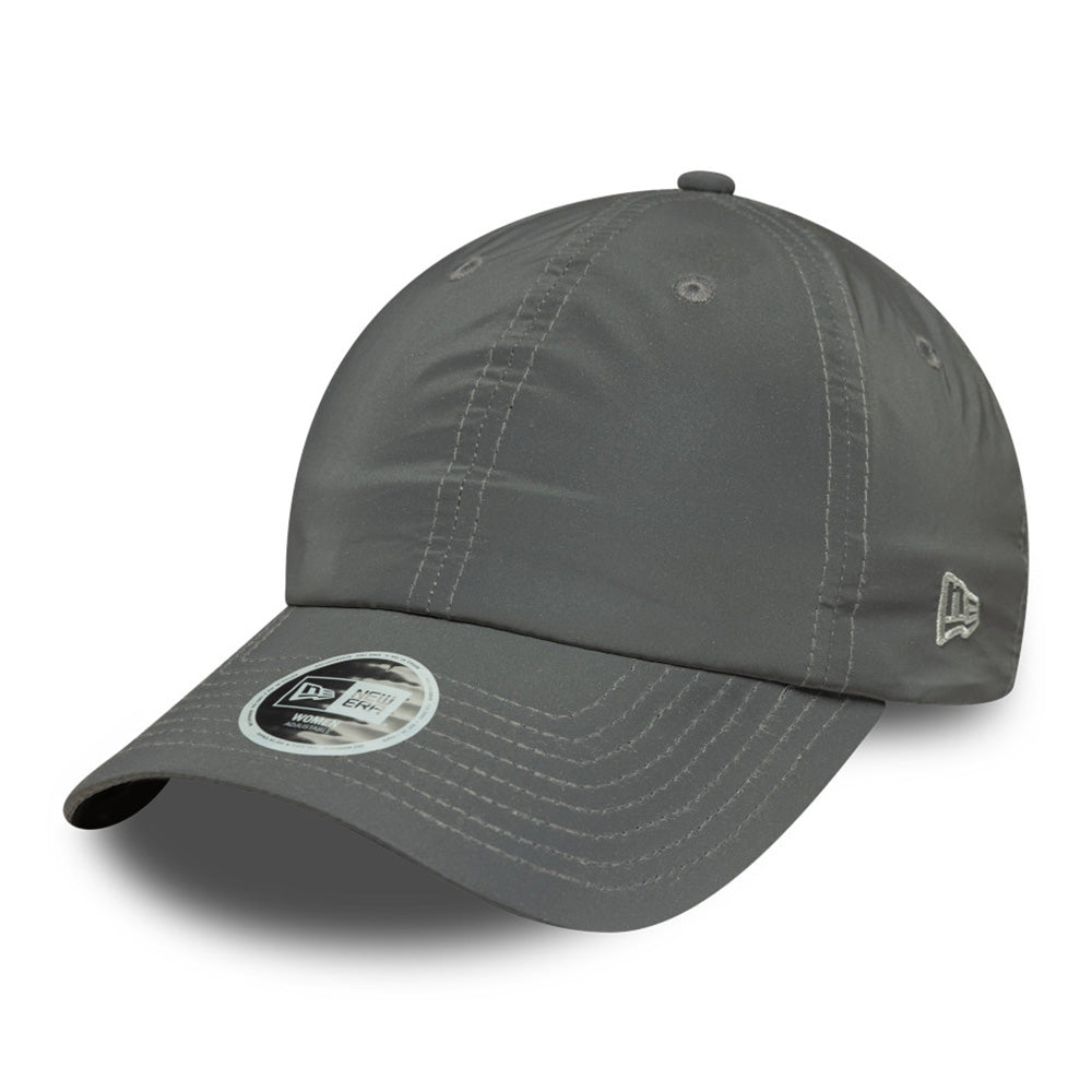 New Era Women Open Back Reflective Silver Adjustable Cap
