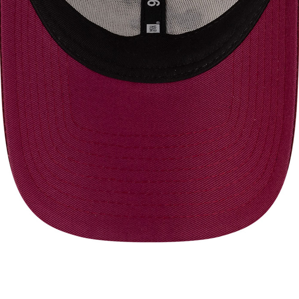 New Era Script Linen Stone Maroon 9FORTY Adjustable Cap