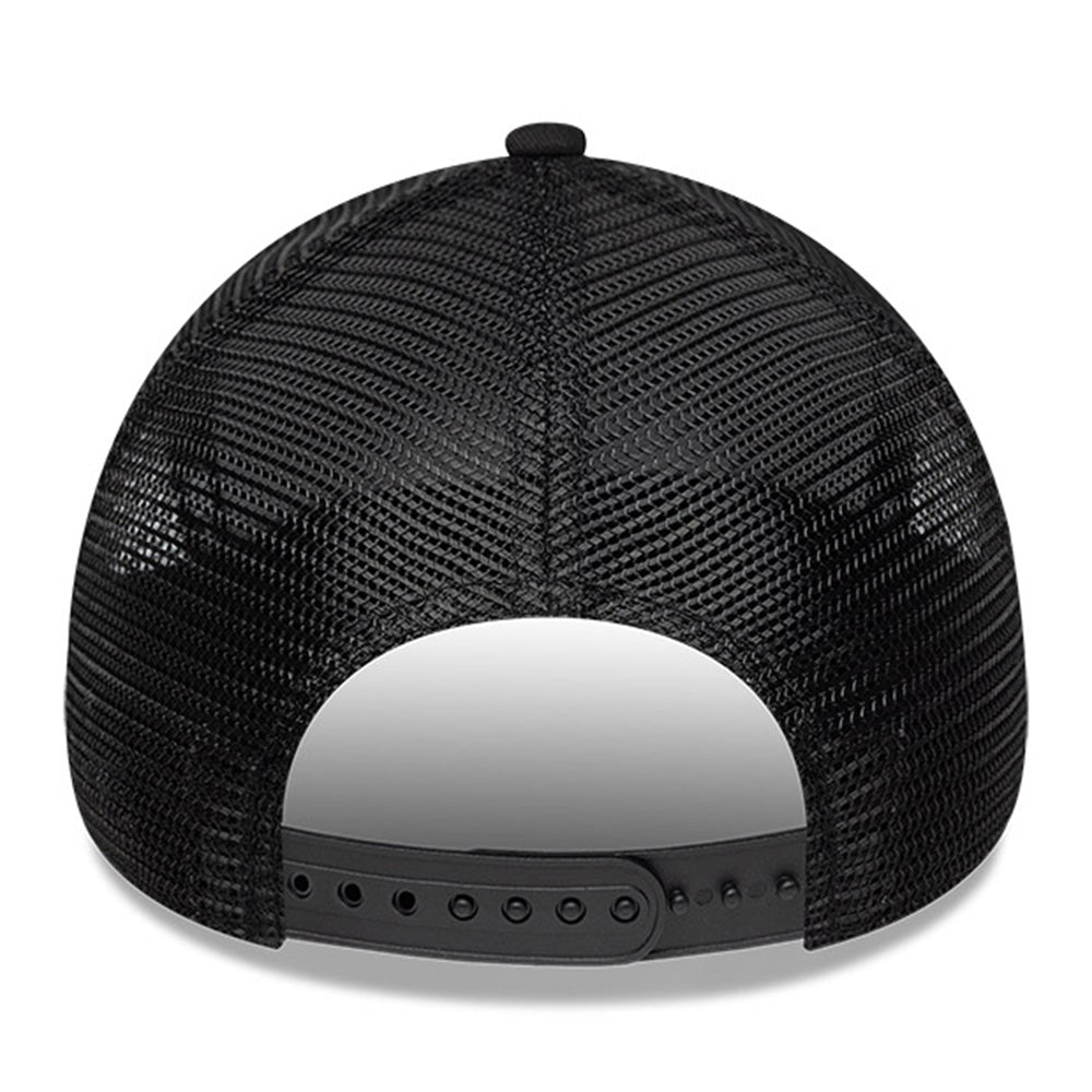 New Era Script Tonal Patch Black 9FORTY E-Frame Trucker Snapback Cap