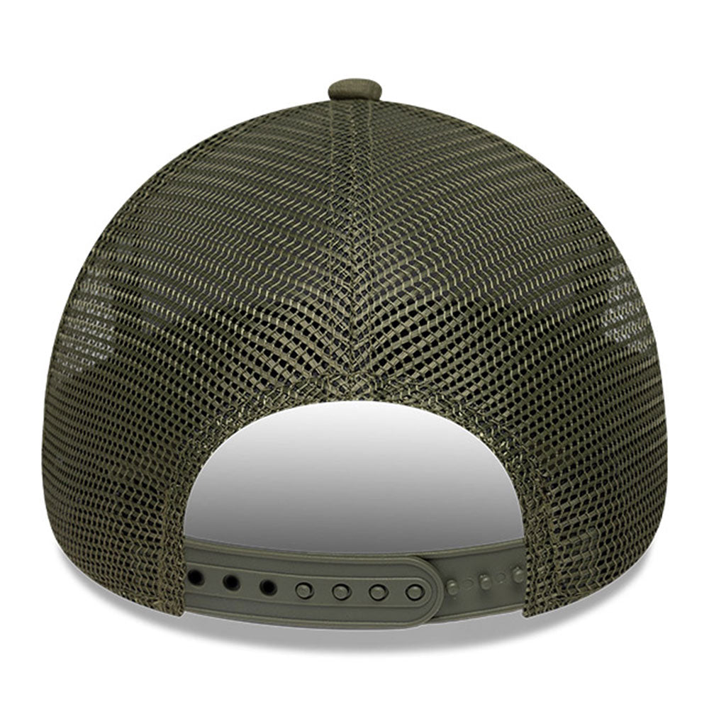 New Era Script Tonal Patch New Olive 9FORTY E-Frame Trucker Snapback Cap