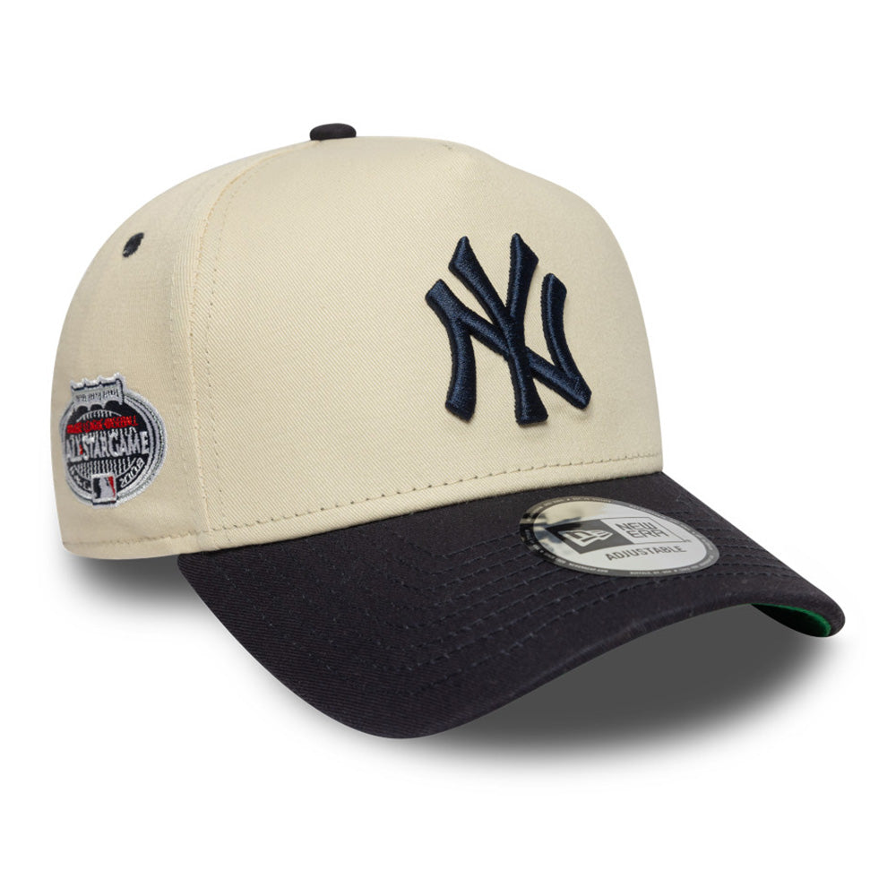New Era New York Yankees All Star Game Patch Light Cream Navy 9FORTY E-Frame Snapback Cap