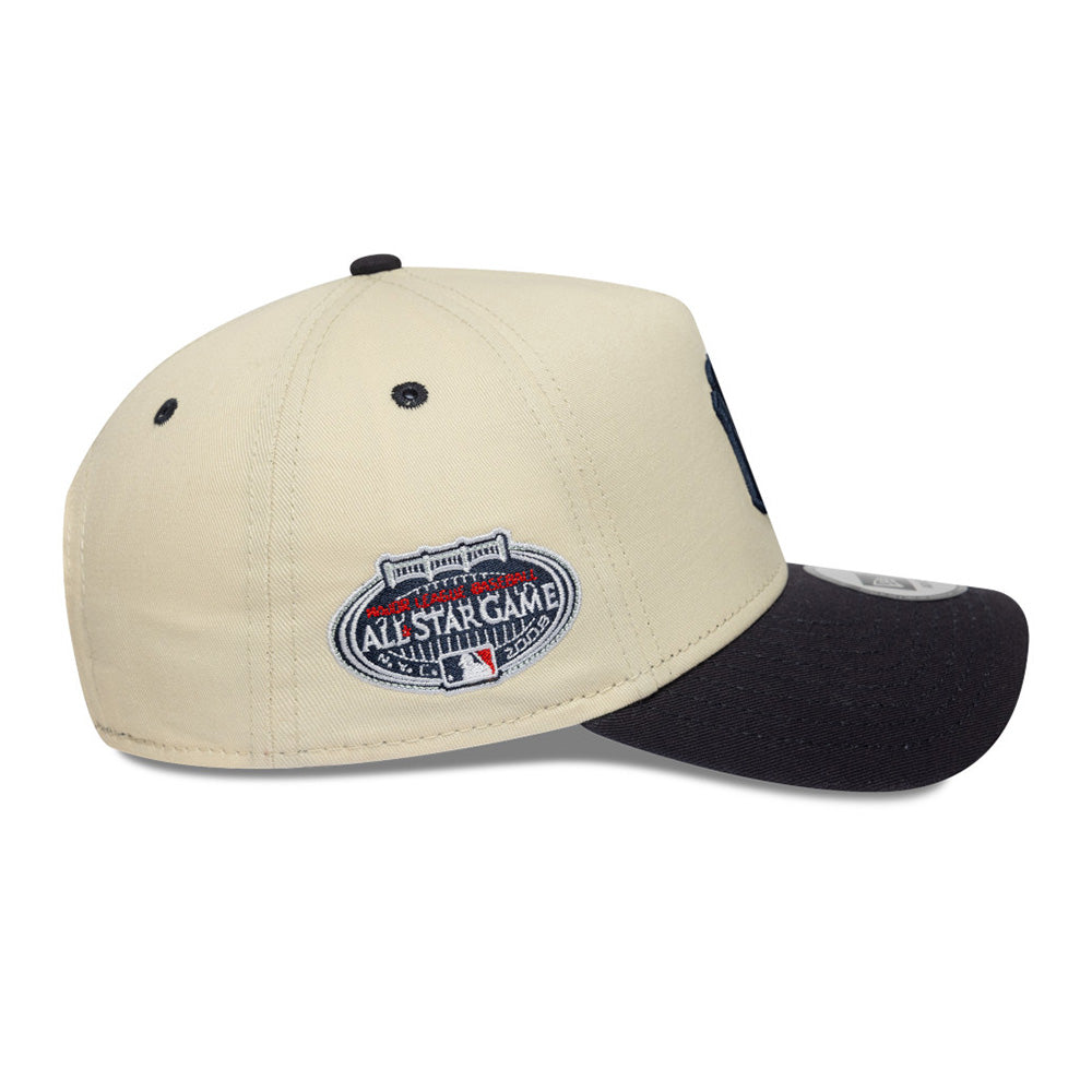 New Era New York Yankees All Star Game Patch Light Cream Navy 9FORTY E-Frame Snapback Cap