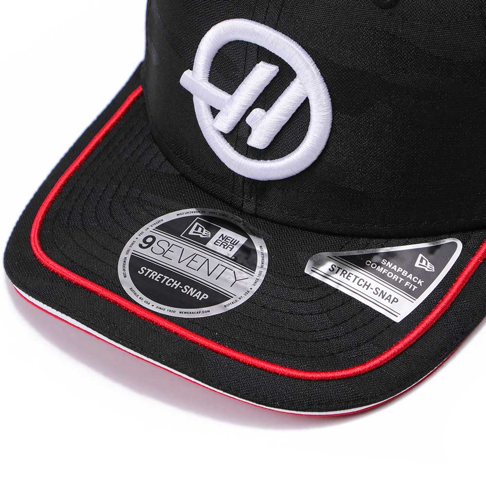 New Era MoneyGram Haas F1 Team Black Camo 9SEVENTY Stretch Snapback Cap