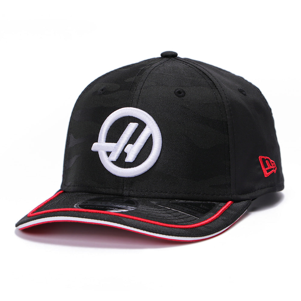 New Era MoneyGram Haas F1 Team Black Camo 9SEVENTY Stretch Snapback Cap