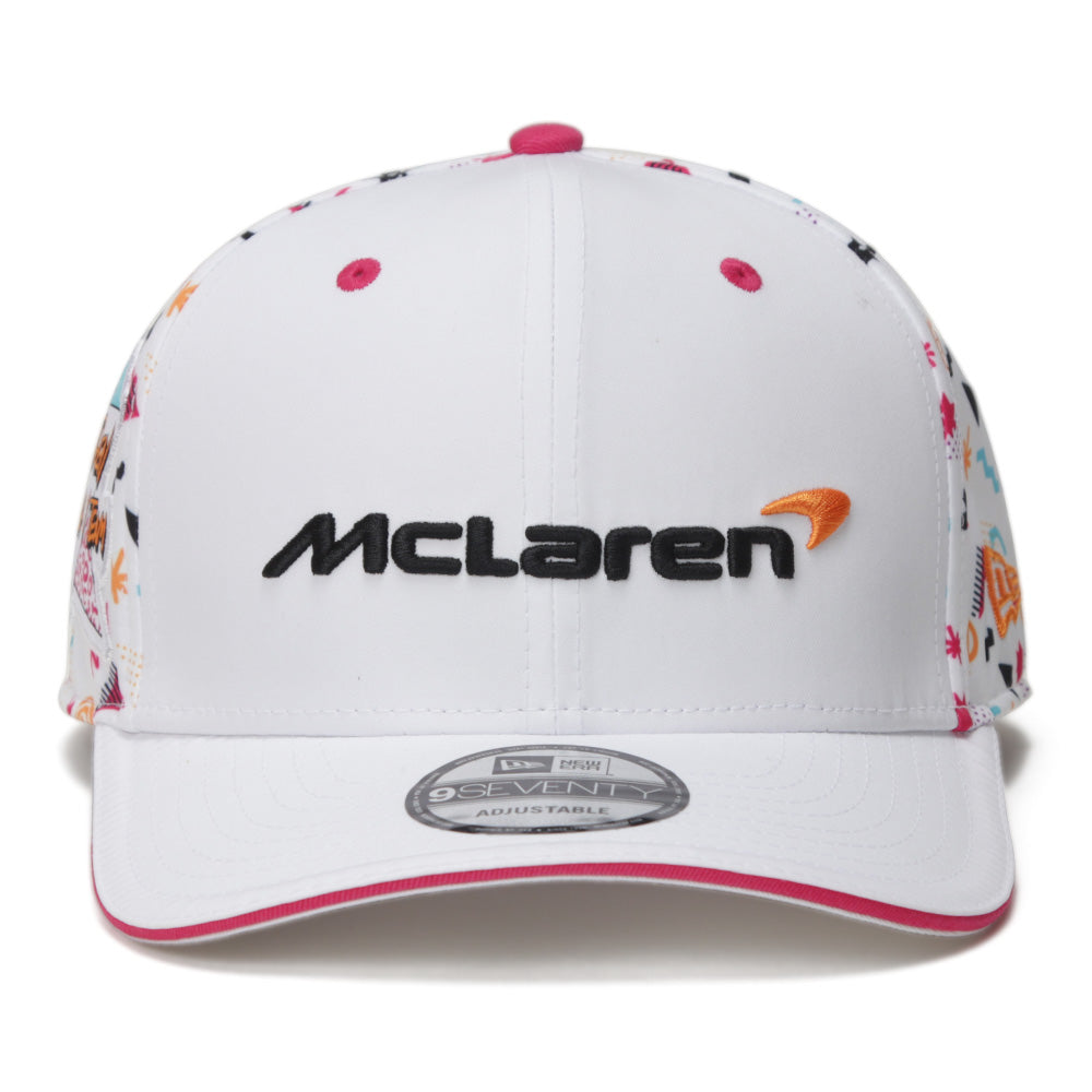 New Era Mclaren Racing Formula 1 Miami Grand Prix White 9SEVENTY Stretch Snapback Cap