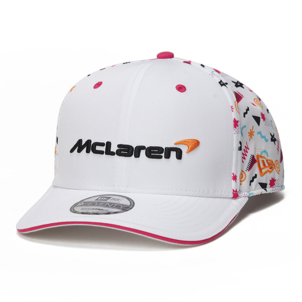 New Era Mclaren Racing Formula 1 Miami Grand Prix White 9SEVENTY Stretch Snapback Cap