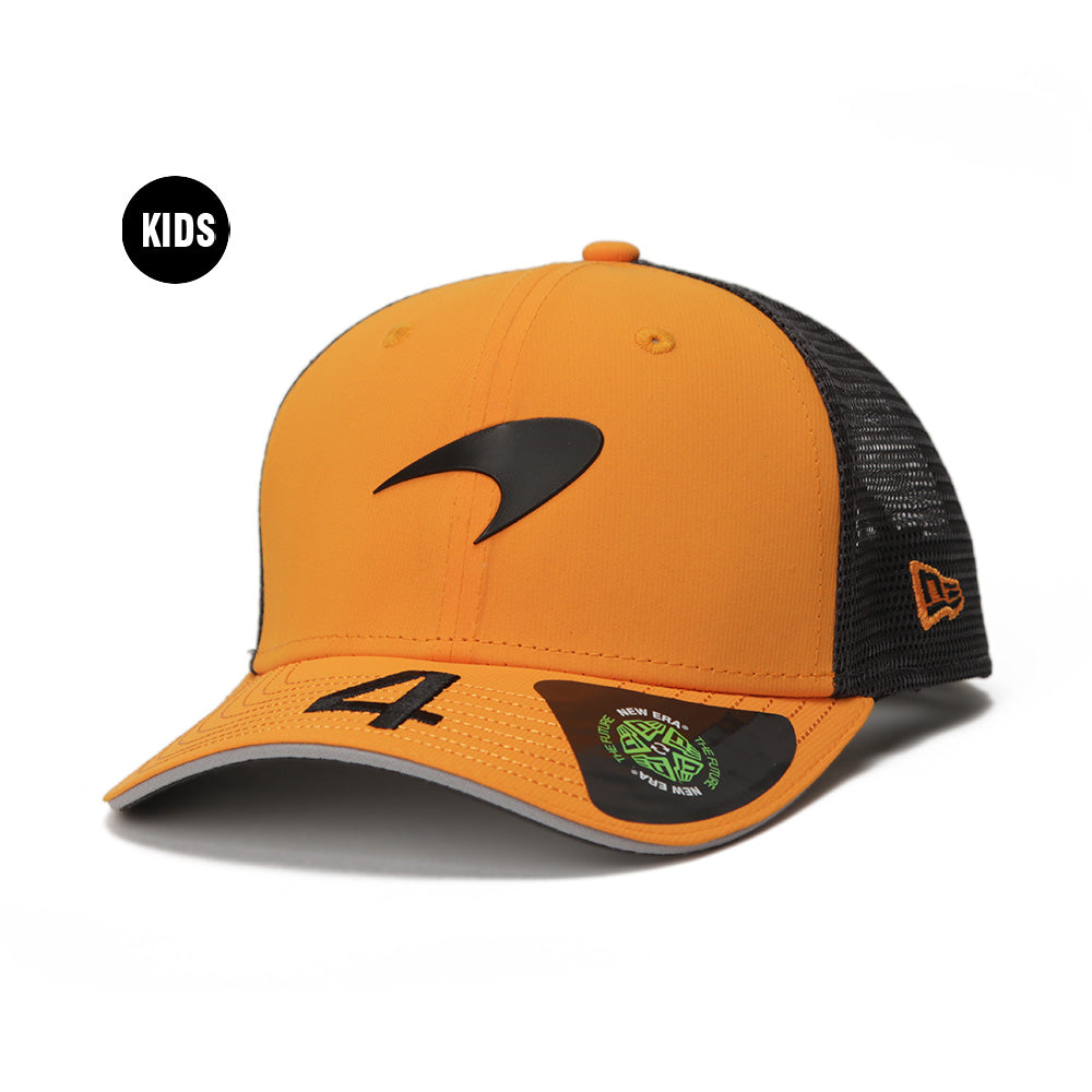 New Era Mclaren Racing Formula 1 Lando Norris Orange Sustainable 9SEVENTY Youth Stretch Snapback Cap