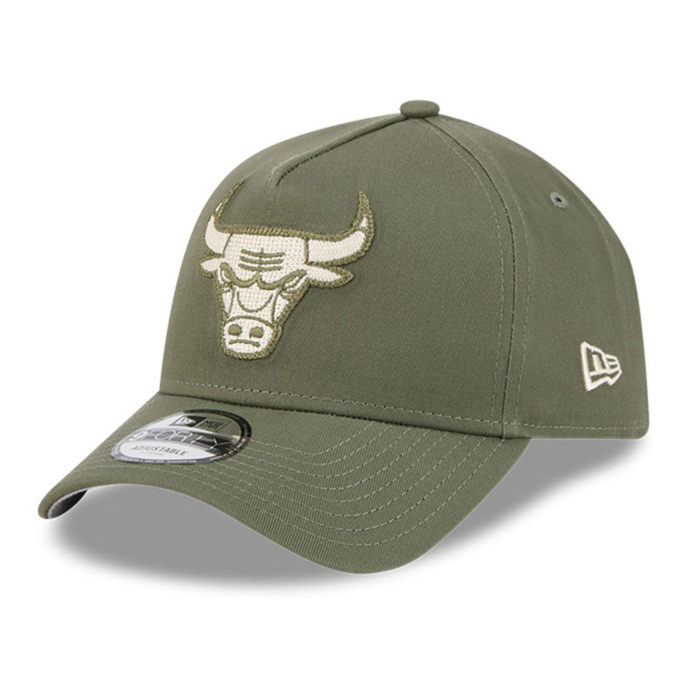 New Era Chicago Bulls Earth Tonal Chainstitch New Olive 9FORTY A-Frame Snapback Cap