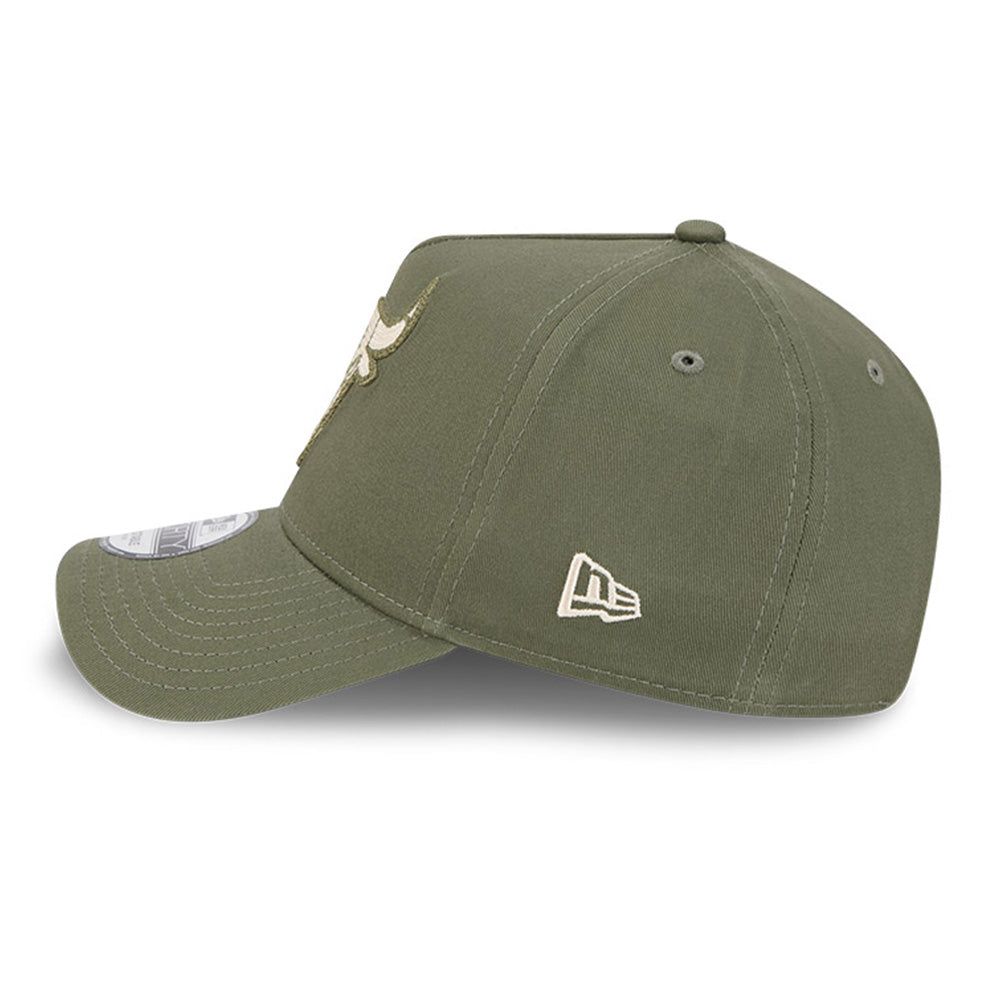 New Era Chicago Bulls Earth Tonal Chainstitch New Olive 9FORTY A-Frame Snapback Cap