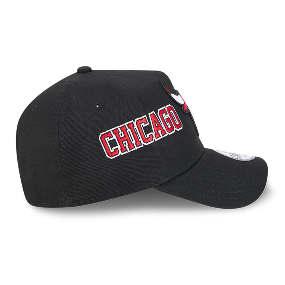 New Era Chicago Bulls Team Split Black 9FORTY A-Frame Snapback Cap