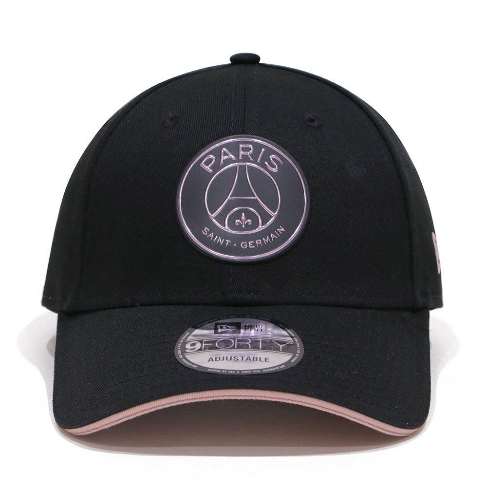 New Era Paris Saint Germain Football Club Black Contrast UV 9FORTY Adjustable Cap