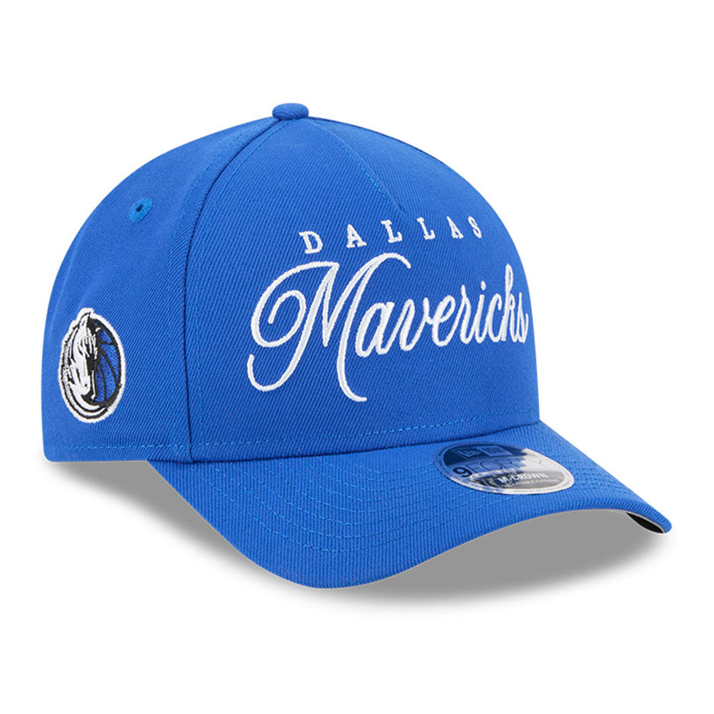 New Era Dallas Mavericks NBA 2025 Draft Medium Blue 9FORTY M-Crown A-Frame Snapback Cap