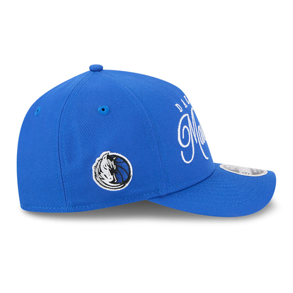 New Era Dallas Mavericks NBA 2025 Draft Medium Blue 9FORTY M-Crown A-Frame Snapback Cap