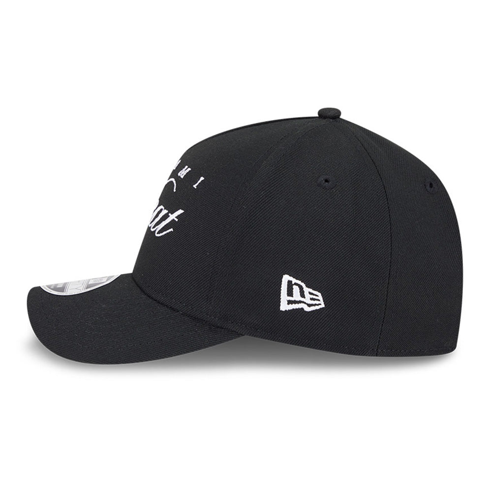 New Era Miami Heat NBA 2025 Draft Black 9FORTY M-Crown A-Frame Snapback Cap