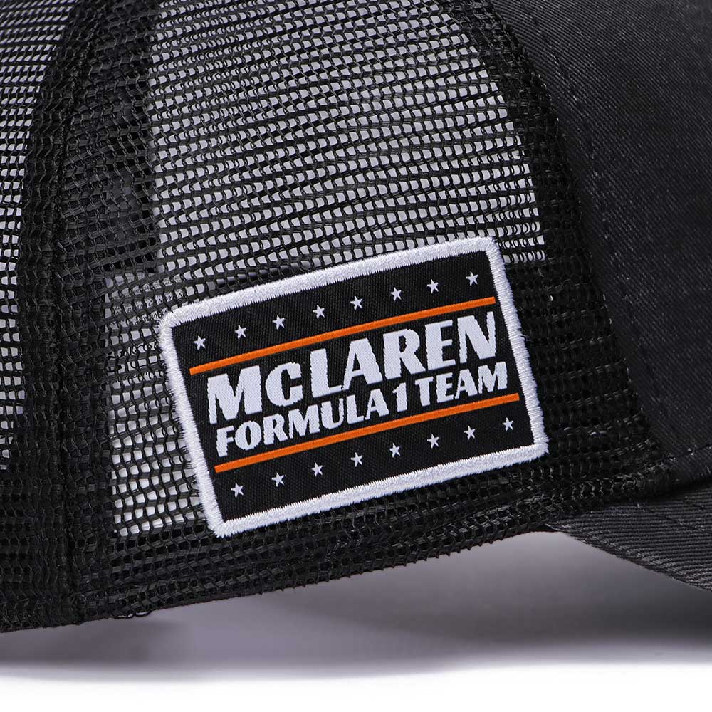 New Era Mclaren Racing Washed Black 9FIFTY Original Fit Pre-Curved Visor Snapback Cap
