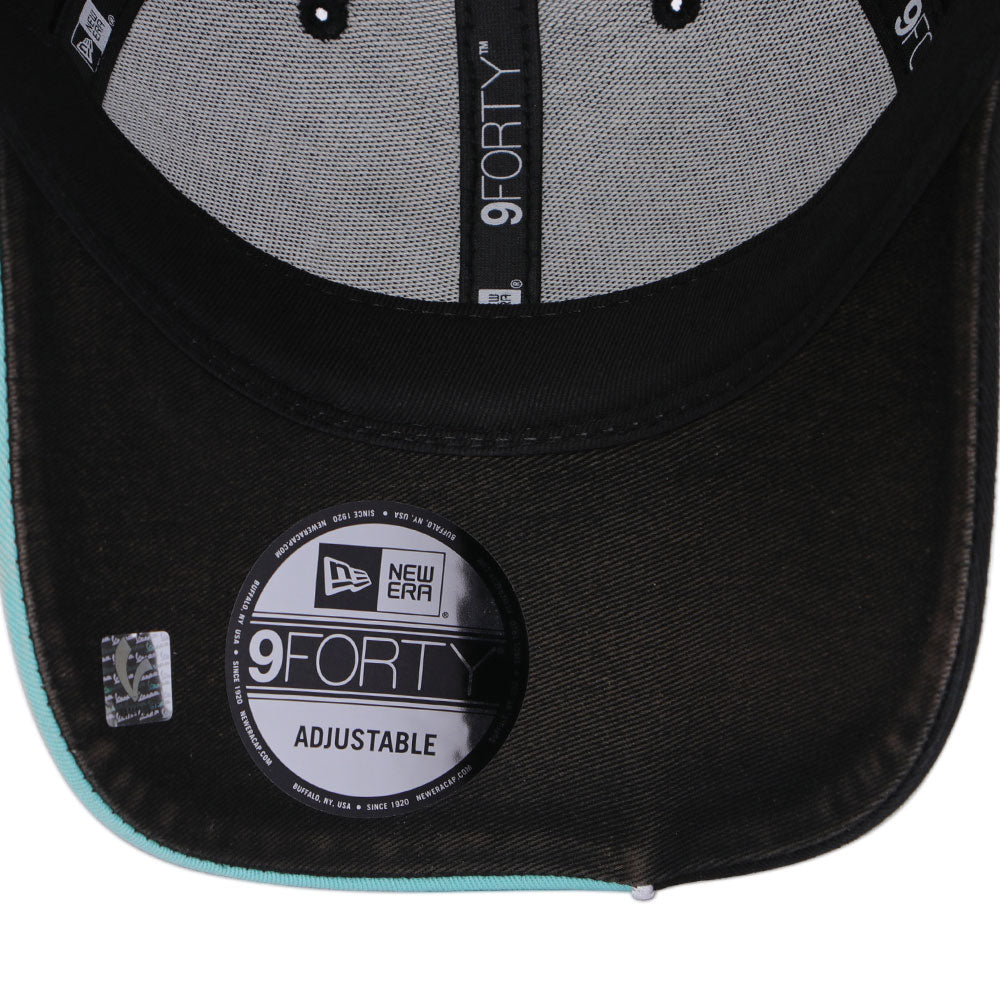 New Era Vespa Piaggio Black Blue Mint Distressed 9FORTY Adjustable Cap