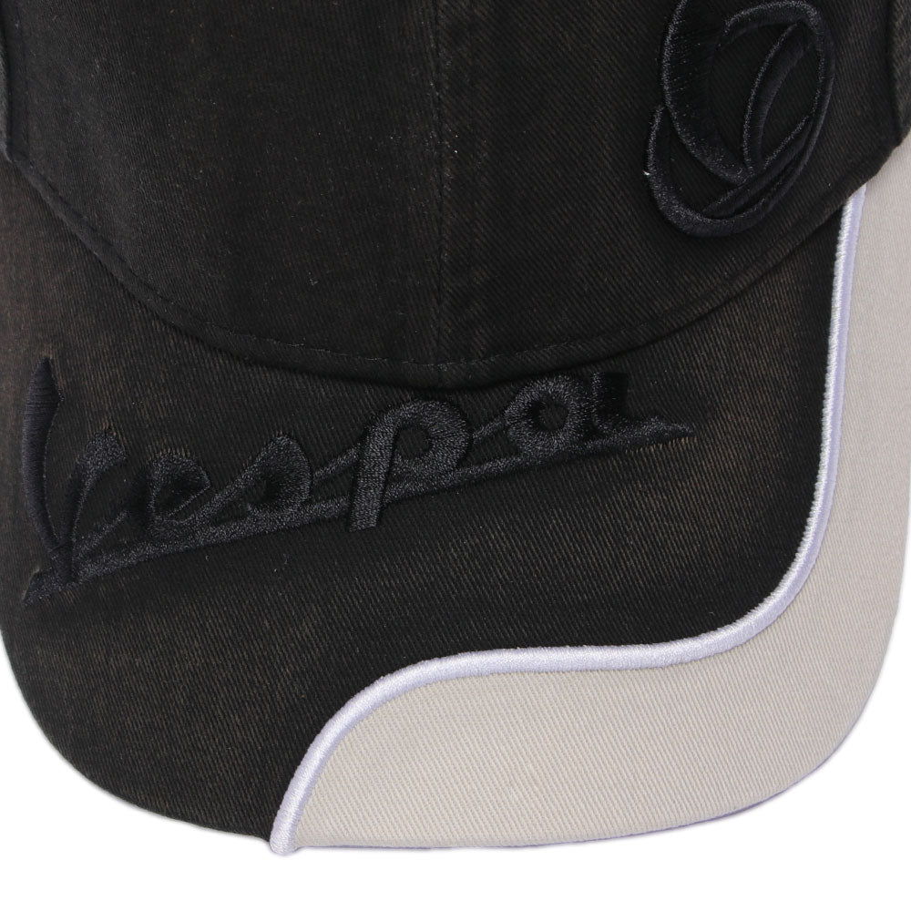 New Era Vespa Piaggio Black Stone Distressed 9FORTY Adjustable Cap