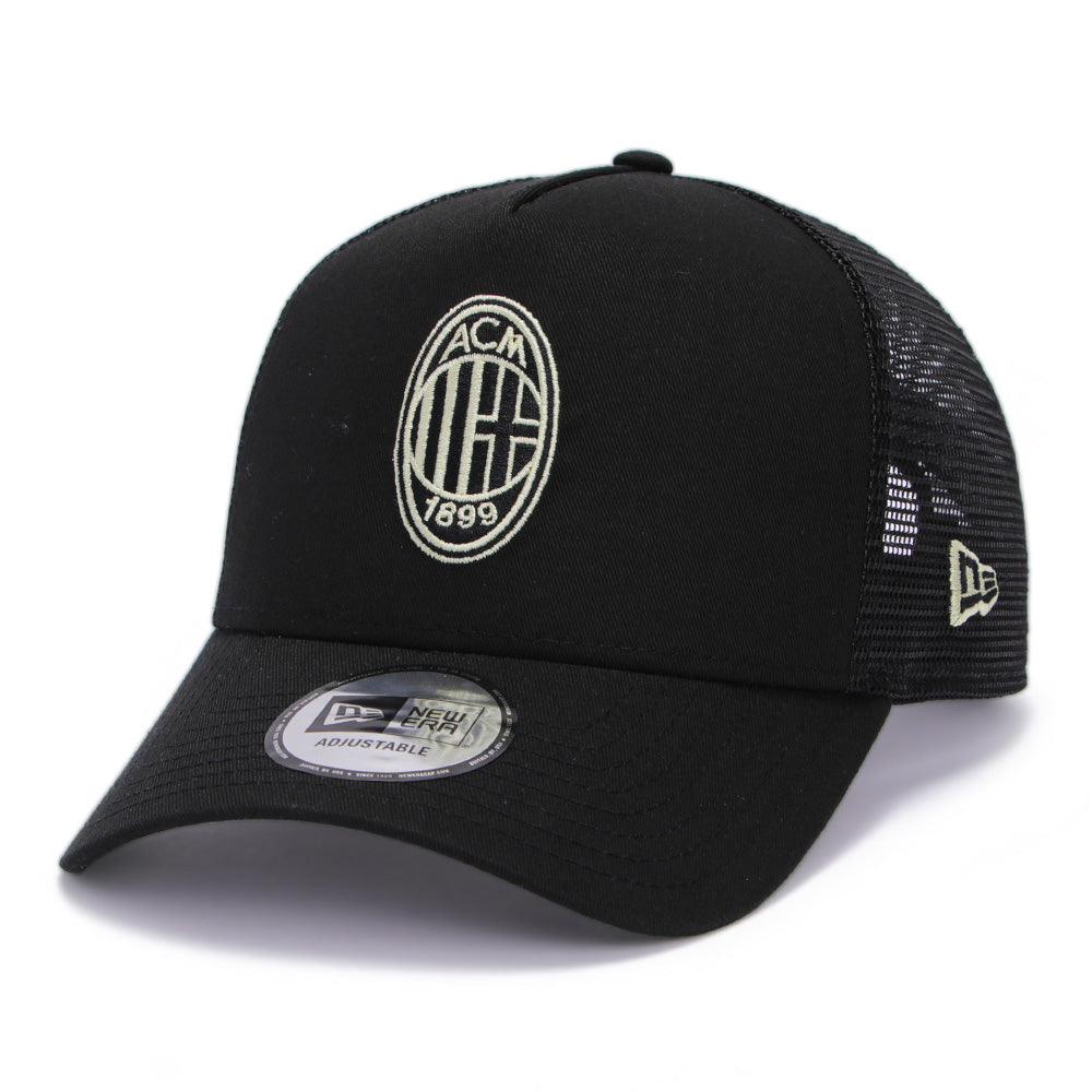 New Era AC Milan Football Club Black 9FORTY E-Frame Trucker Snapback Cap