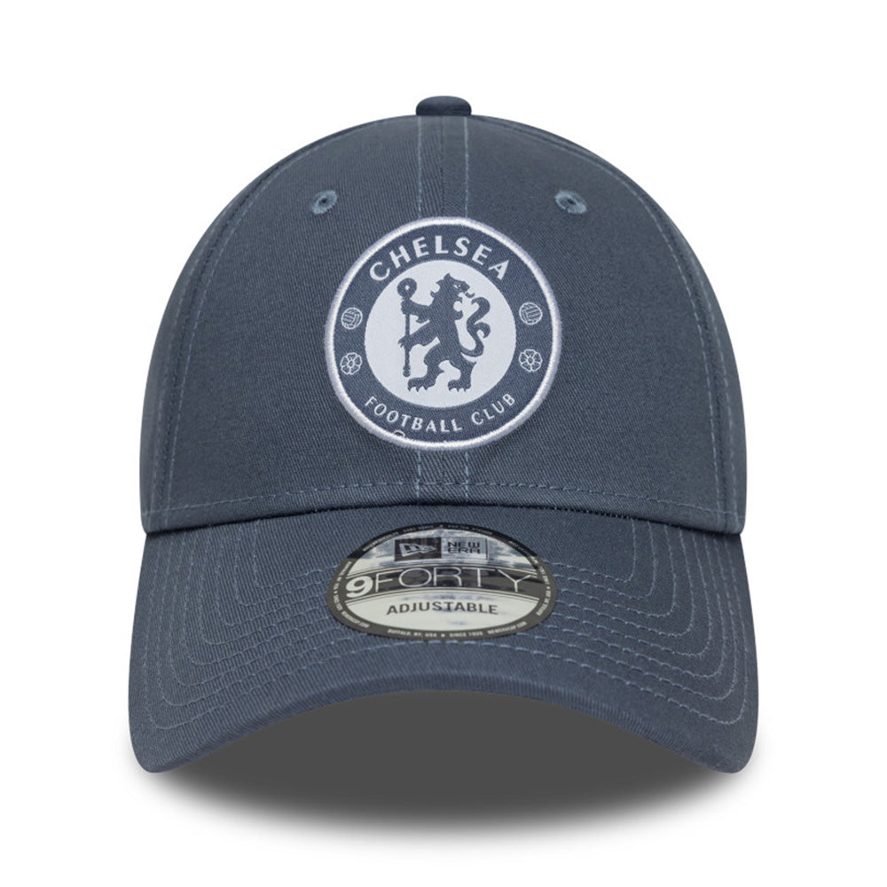 New Era Chelsea FC Lion Crest Seasonal Muted Indigo 9FORTY Adjustable Cap