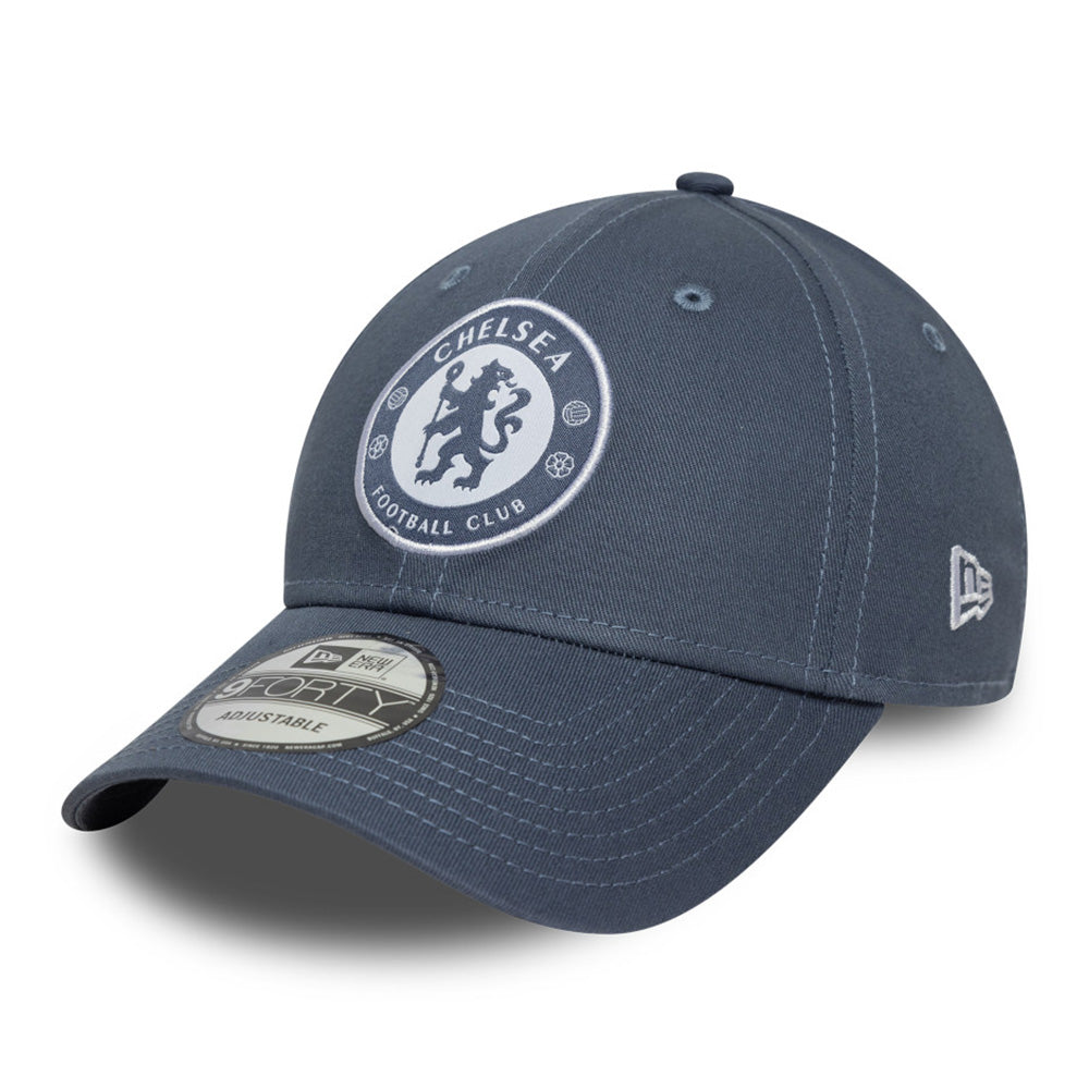 New Era Chelsea FC Lion Crest Seasonal Muted Indigo 9FORTY Adjustable Cap