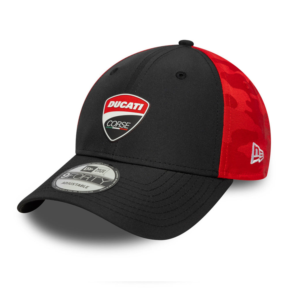 New Era Ducati Motorsport Logo Black Red Two Tone 9FORTY Adjustable Cap