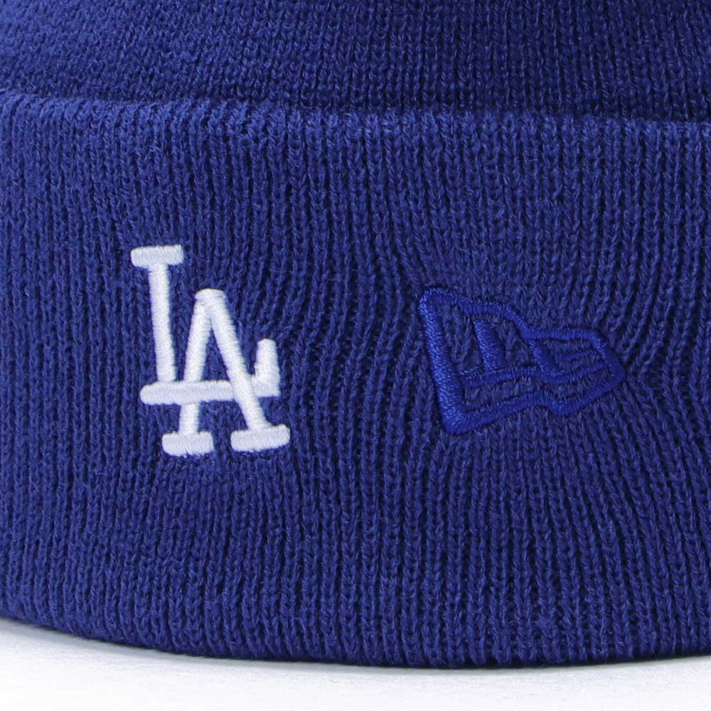 New Era Los Angeles Dodgers Mini Logo Dark Royal Knit Medium Cuff Beanie