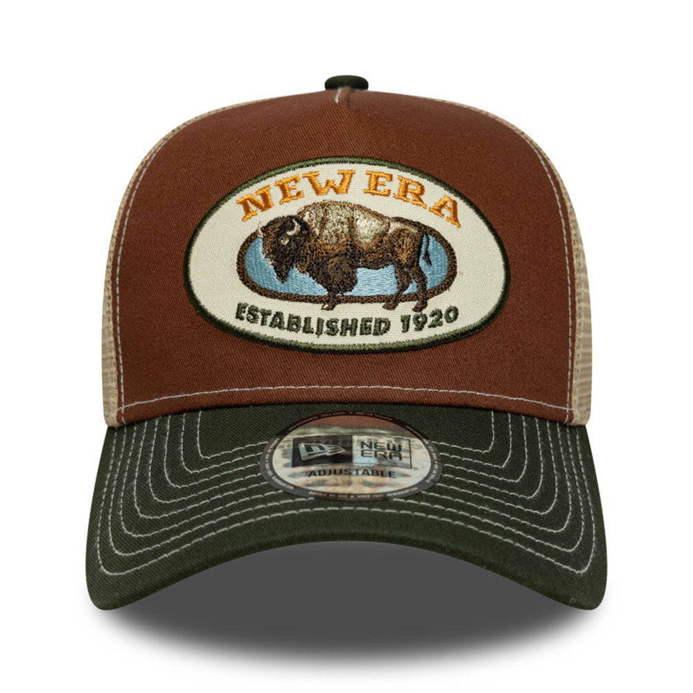 New Era Animal Patch Deep Auburn 9FORTY E-Frame Trucker Cap