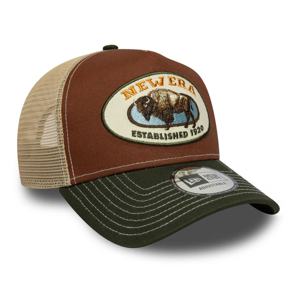 New Era Animal Patch Deep Auburn 9FORTY E-Frame Trucker Cap