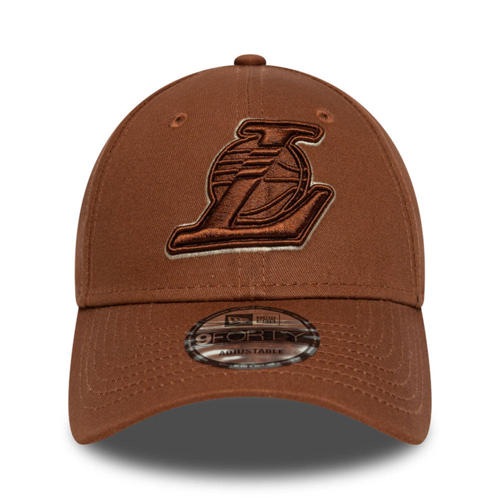 Los Angeles Lakers Team Outline Deep Auburn 9FORTY Adjustable Cap