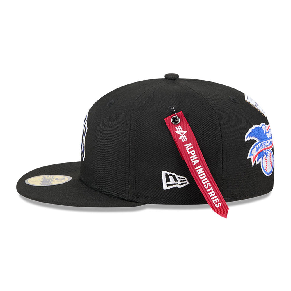 New Era New York Yankees Alpha Industries JKT2460 Black 59FIFTY Fitted Cap