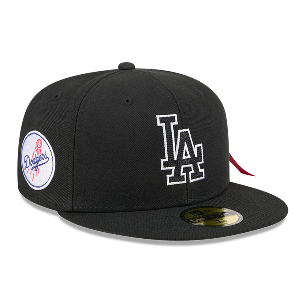 New Era Los Angeles Dodgers Alpha Industries JKT2460 Black 59FIFTY Fitted Cap
